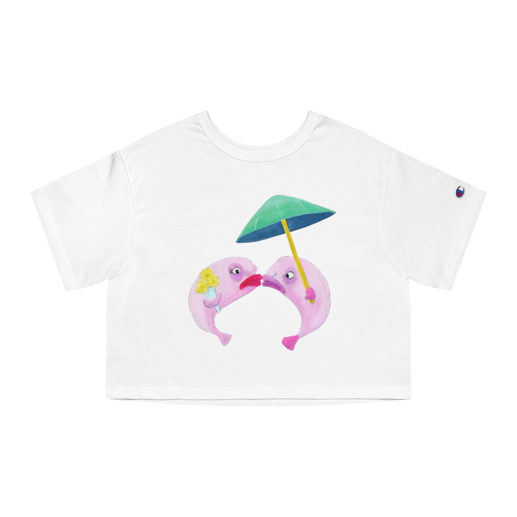 Blob Fish Romance Cropped T-Shirt